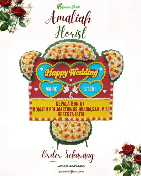 Papan Bunga Pernikahan Cipelah